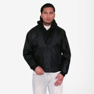 Chaqueta HEREDAD Negro | Eco cuero negro Oversized