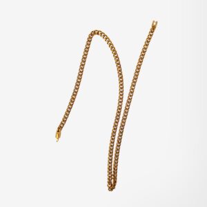 Cadena Cubana 6mm | zircón - Bañado 18k