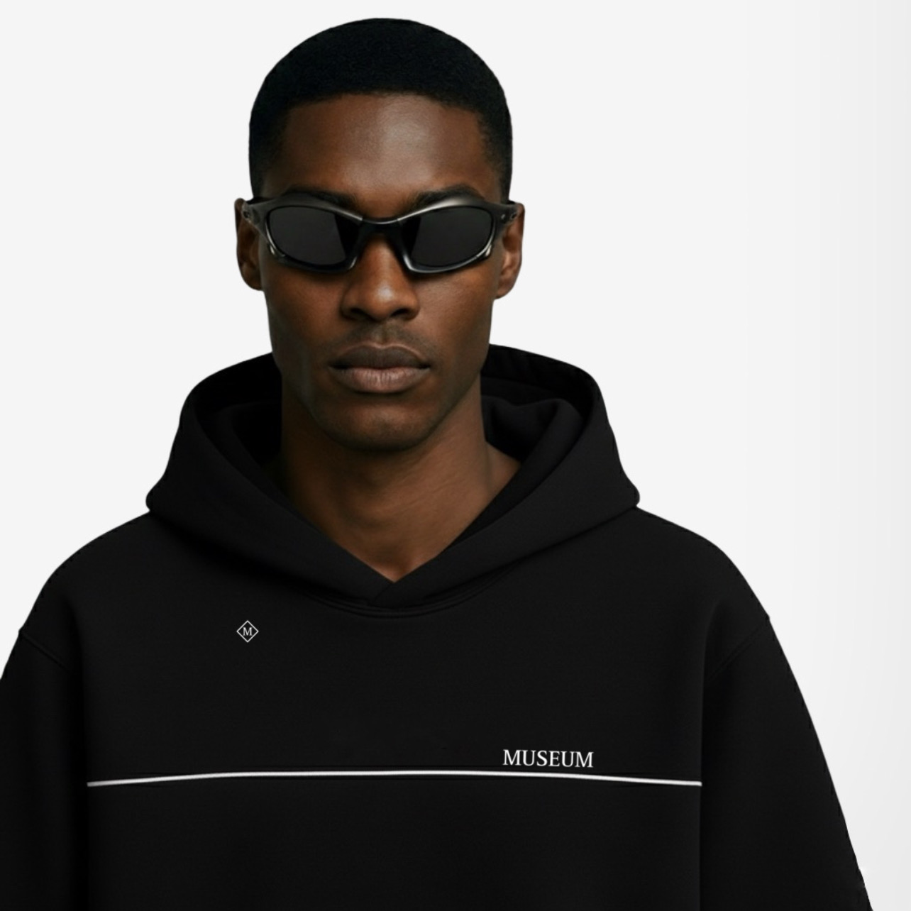 Polerón Lineas | Oversized | Negro